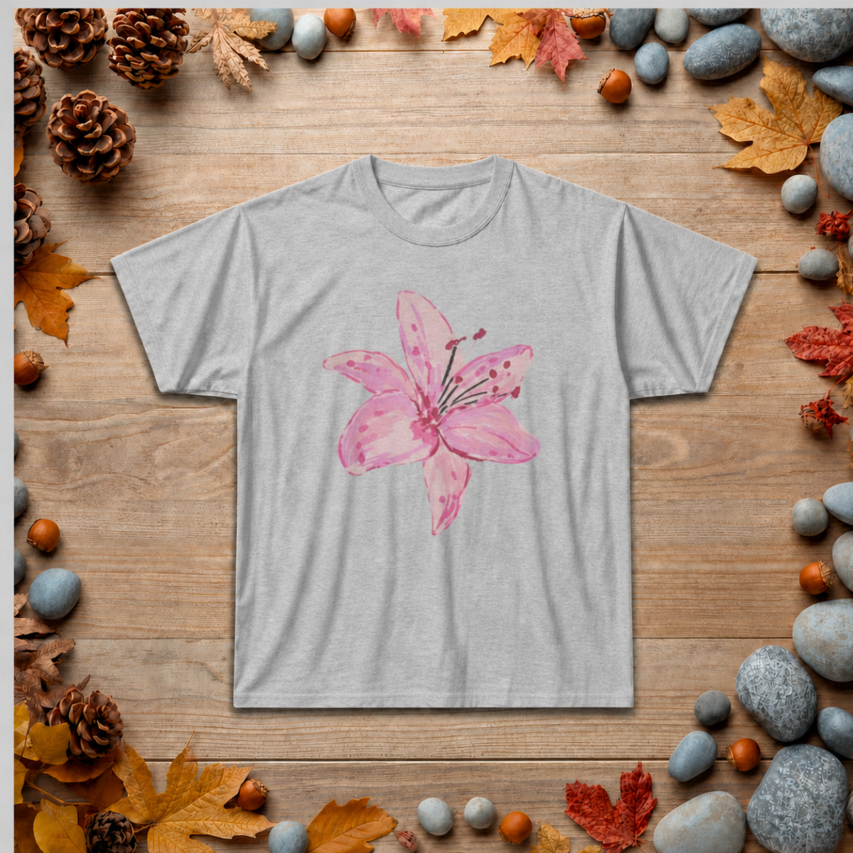 Pink Lily Floral T-Shirt